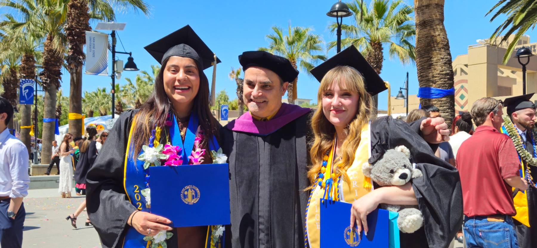group of students in caps and gowns