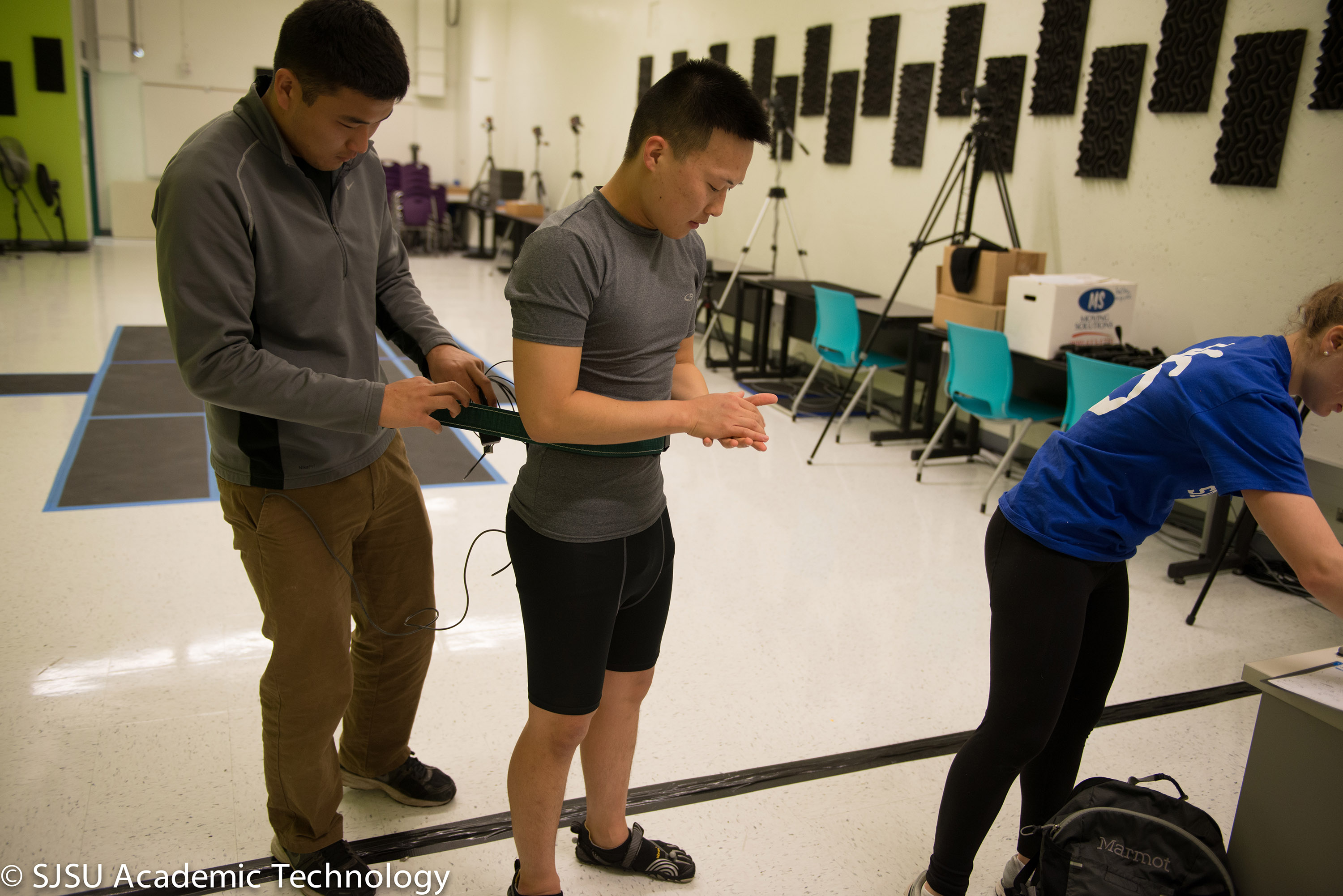 Students getting prepared for an in class mechanical assesment