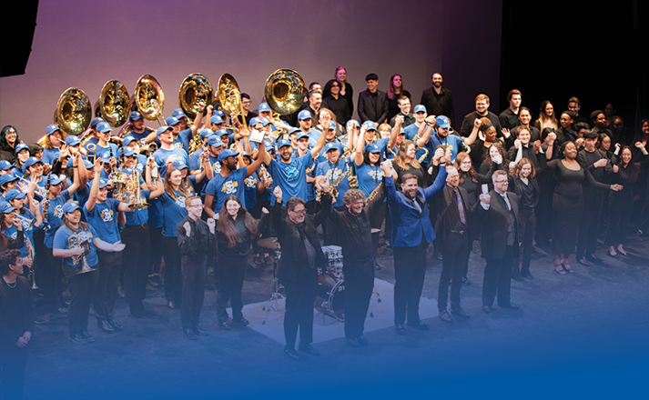 Kaleidoscope musicians stand ready to bow
