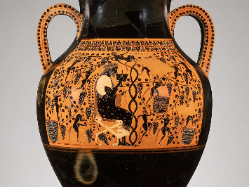 Close to Exekias, Two-handled jar (amphora), Greek, Archaic Period, about 540–530 BC Ceramic, Black Figure. Museum of Fine Arts Boston