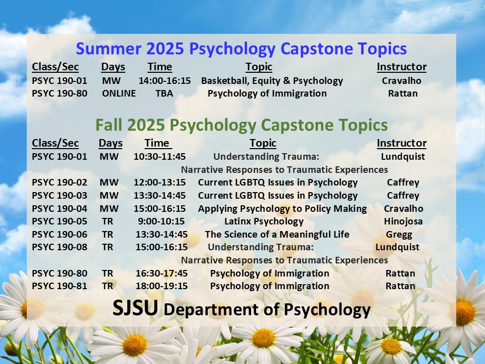 Summer and Fall 2025 Capstone Topics